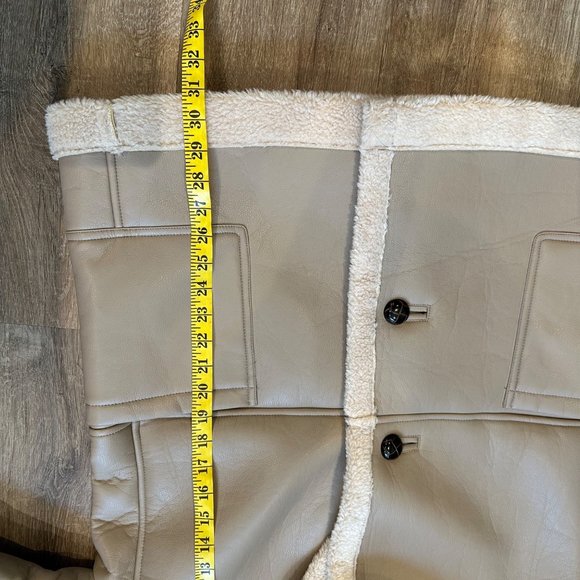 Astr The Label Revolve Francine Faux Leather Shearling Jacket‎ Size Large - Picture 6 of 11